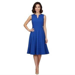 Pendleton Royal Blue Fit and Flare Dress Size‎ 4 Petite